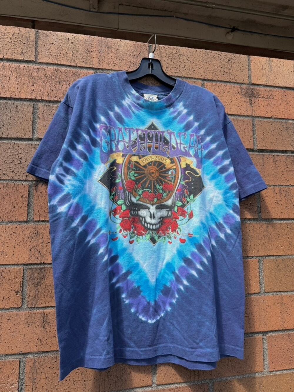 2005 Liquid Blue Grateful Dead 40 Years Y2K Vintage Tie Dye Tee Shirt Bertha